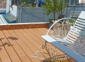 Sàn gỗ nhựa ngoài trời màu gỗ Teak